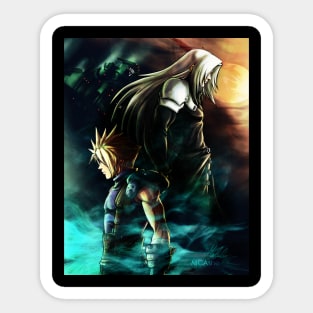 Sephiroth and cloud Sticker